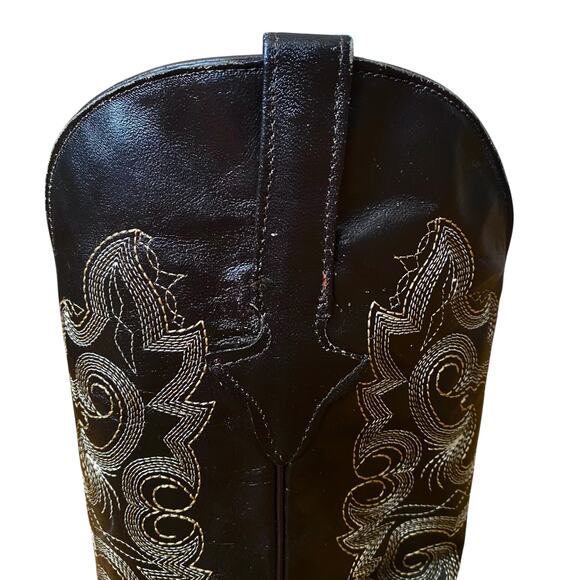 Texas Legacy Handmade Leather Brown Cowboy Boots Alligator Tail Print Mens 11 - Picture 6 of 10